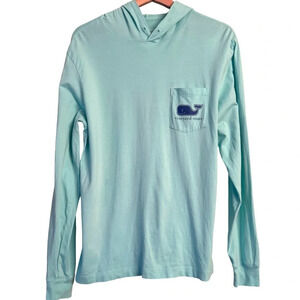 Vineyard Vines Long-Sleeve Coastal Boat Performance Hoodie T-Shirt Size XS